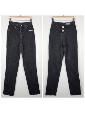 Roughrider Circle T Size 5/6 Waist 26" Vintage Jeans USA Bareback Western Black